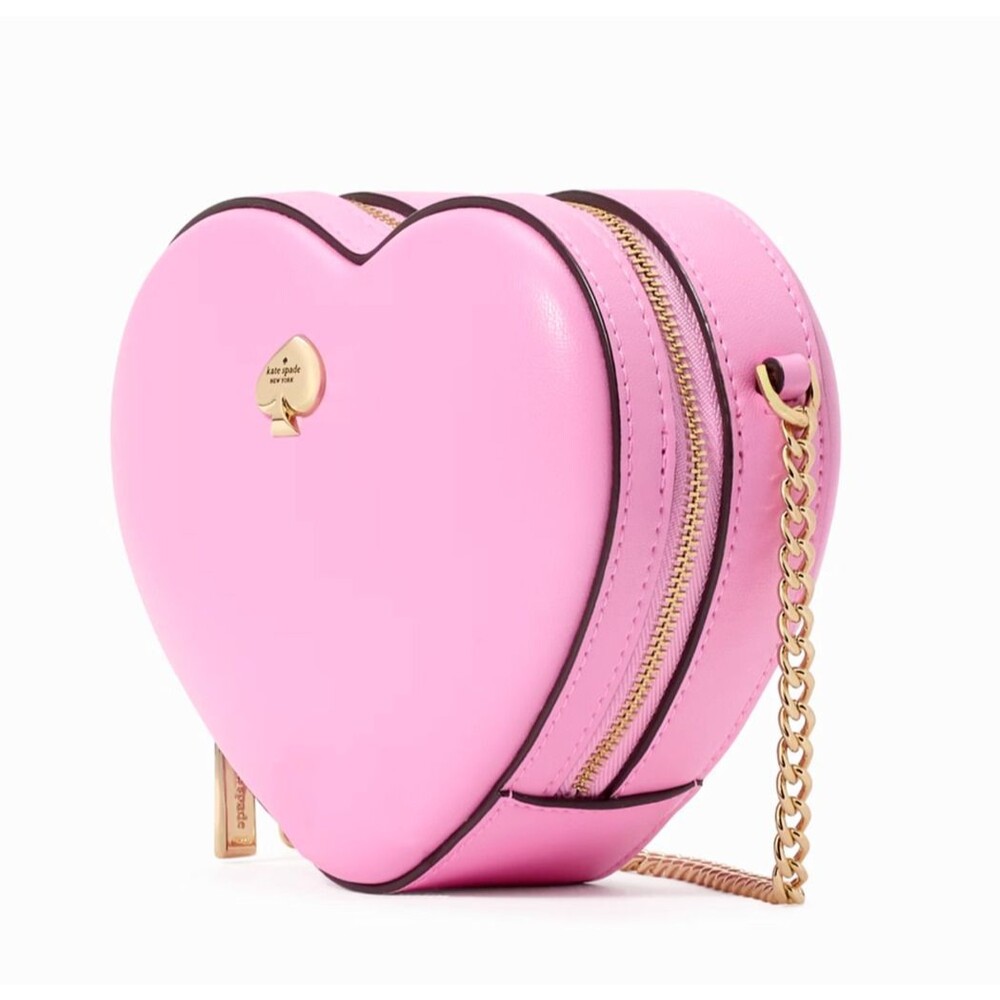 New Kate Spade Love Shack 3d Mini Heart Crossbody Surf Pink
